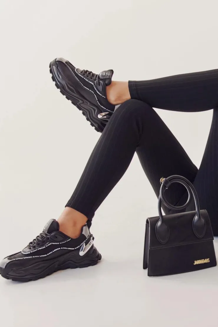 Discount Cross Jeans Damskie Sportowe Buty II2R4018C Czarne Czarny