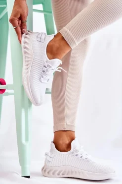 Damskie Boto Damskie Sportowe Buty Materiałowe Białe Lenney