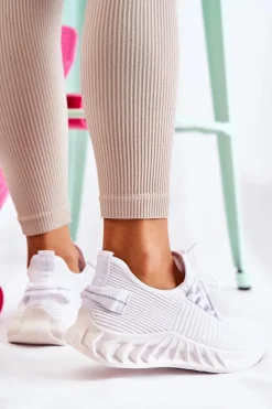 Damskie Boto Damskie Sportowe Buty Materiałowe Białe Lenney