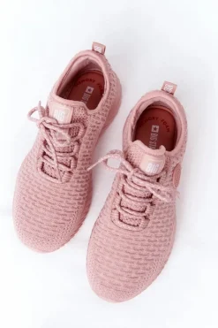 Online Big Star Shoes Damskie Sportowe Buty Memory Foam Big Star HH274299 Różowe