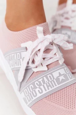 Damskie Big Star Shoes Damskie Sportowe Buty Memory Foam Big Star HH274353 Różowe