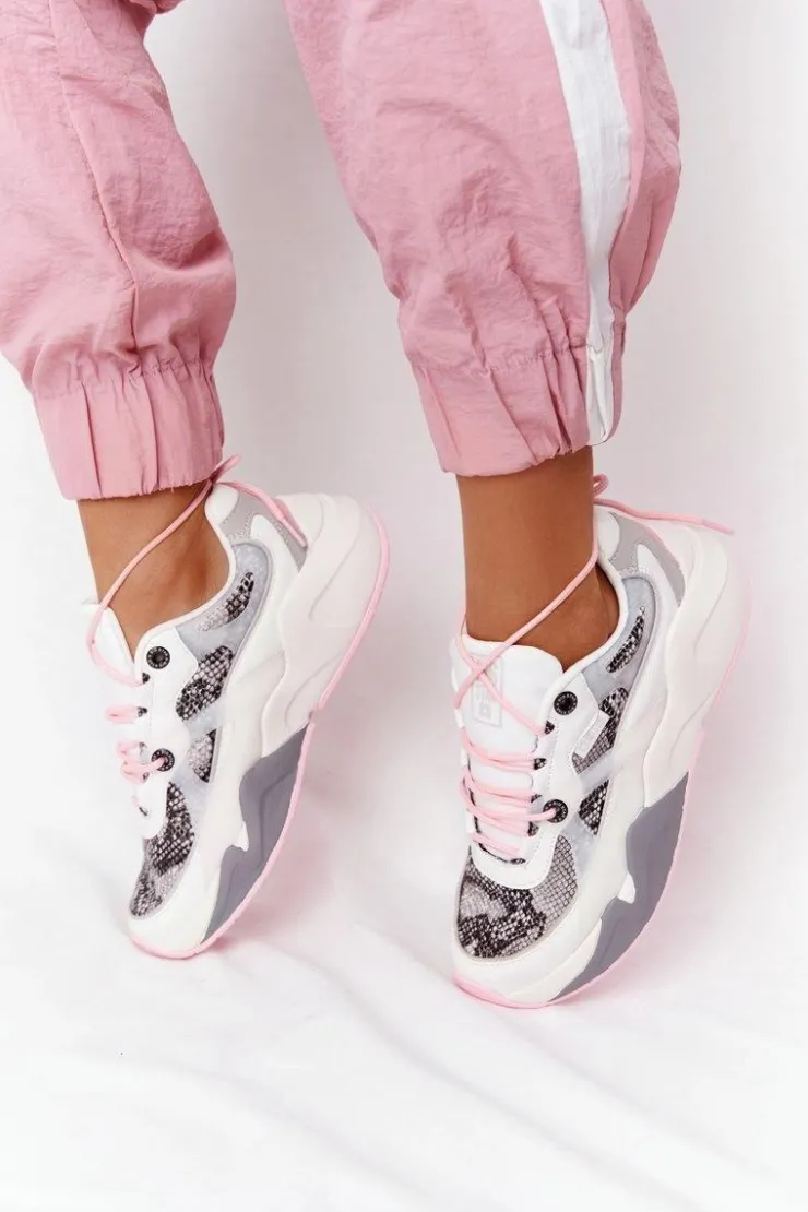 New Big Star Shoes Damskie Sportowe Buty Memory Foam Big Star HH274326 Białe