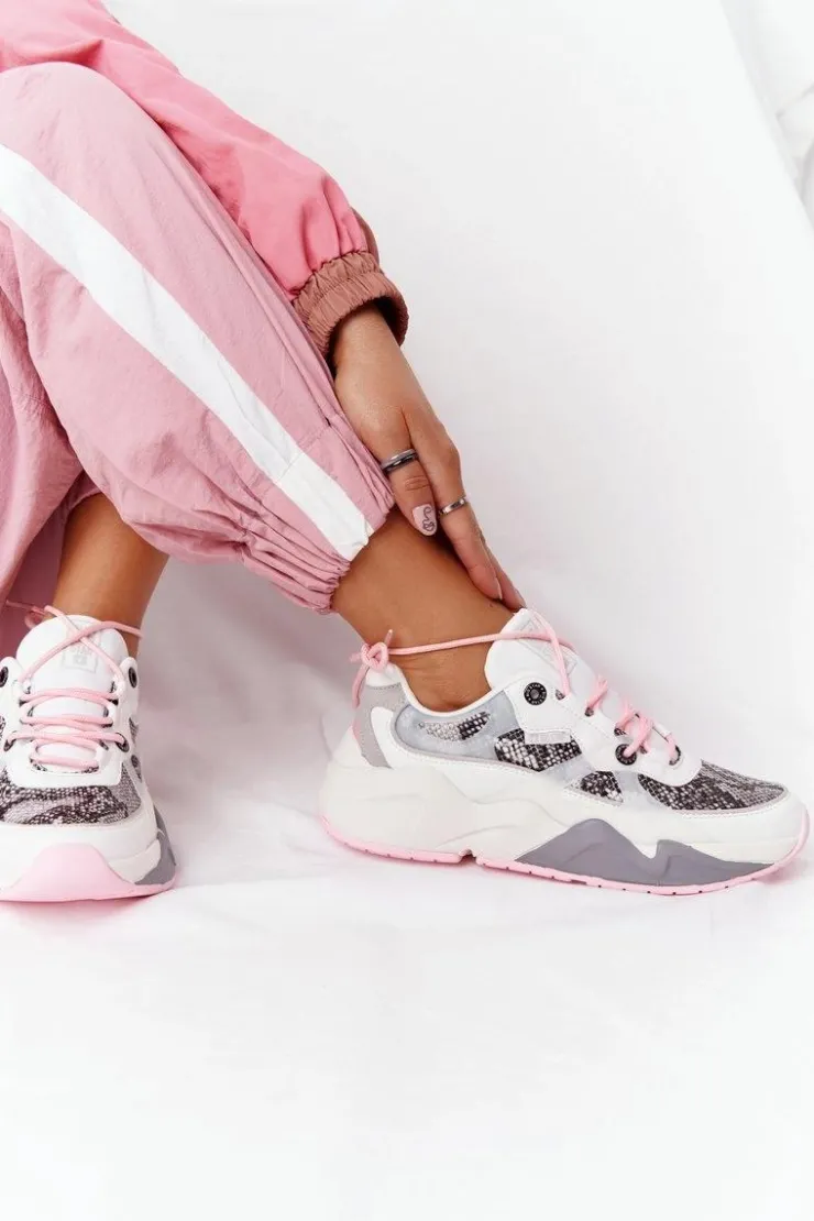 New Big Star Shoes Damskie Sportowe Buty Memory Foam Big Star HH274326 Białe