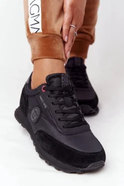 Damskie Big Star Shoes Damskie Sportowe Buty Memory Foam Big Star HH274528 Czarne