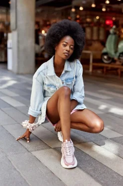 Hot Big Star Shoes Damskie Sportowe Buty Memory Foam Big Star HH274258 Fioletowe