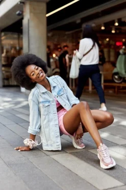 Hot Big Star Shoes Damskie Sportowe Buty Memory Foam Big Star HH274258 Fioletowe