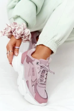 Hot Big Star Shoes Damskie Sportowe Buty Memory Foam Big Star HH274258 Fioletowe