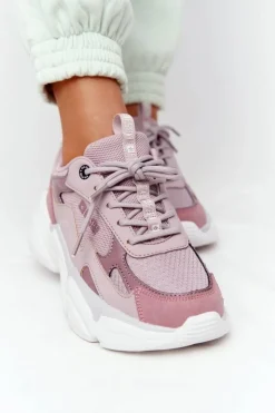 Hot Big Star Shoes Damskie Sportowe Buty Memory Foam Big Star HH274258 Fioletowe