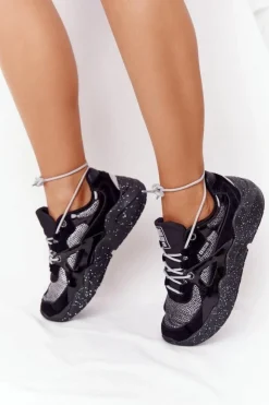 Damskie Big Star Shoes Damskie Sportowe Buty Memory Foam Big Star HH274325 Czarne