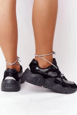 Damskie Big Star Shoes Damskie Sportowe Buty Memory Foam Big Star HH274325 Czarne