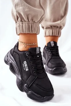 New Big Star Shoes Damskie Sportowe Buty Memory Foam Big Star II274356 Czarne