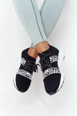 Hot Big Star Shoes Damskie Sportowe Buty Memory Foam Big Star HH274359 Czarne