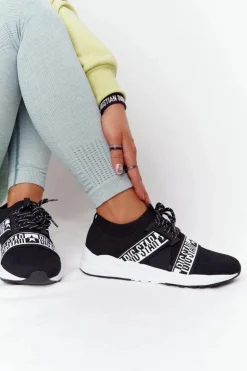 Hot Big Star Shoes Damskie Sportowe Buty Memory Foam Big Star HH274359 Czarne