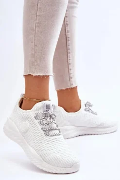 Big Star Shoes Trampki Damskie Big Star|Buty Sportowe Na Platformie*Damskie Sportowe Buty Memory Foam Big Star HH274296 Białe