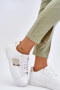 Clearance Boto Damskie Sportowe Buty Na Platformie Białe Soris