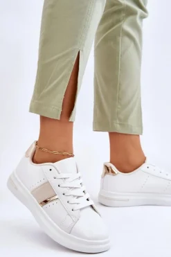 Clearance Boto Damskie Sportowe Buty Na Platformie Białe Soris