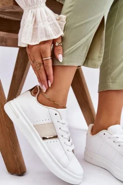 Clearance Boto Damskie Sportowe Buty Na Platformie Białe Soris