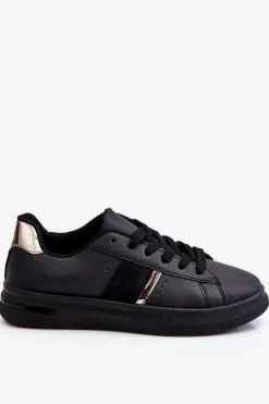 Boto Sneakersy Damskie*Damskie Sportowe Buty Na Platformie Czarne Soris