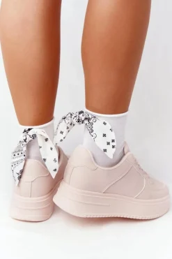 Boto Buty Sportowe Na Platformie*Damskie Sportowe Buty Na Platformie Różowe This Is Me