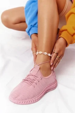 Boto Damskie Sportowe Buty Slip-on Różowe Do It
