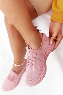 Boto Damskie Sportowe Buty Slip-on Różowe Do It