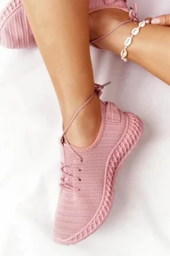 Boto Damskie Sportowe Buty Slip-on Różowe Do It