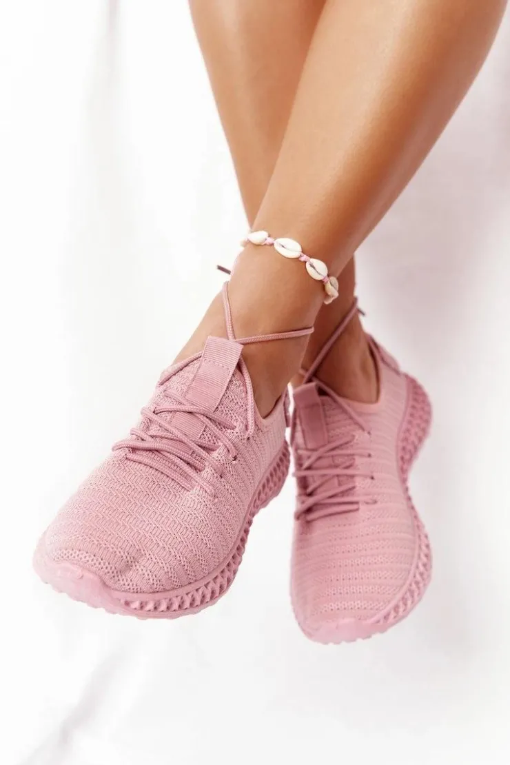 Boto Damskie Sportowe Buty Slip-on Różowe Do It