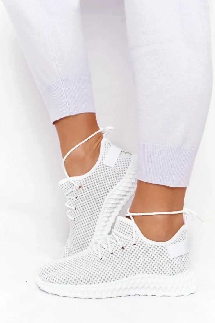 Damskie Boto Damskie Sportowe Buty Slip-on Białe Run Away