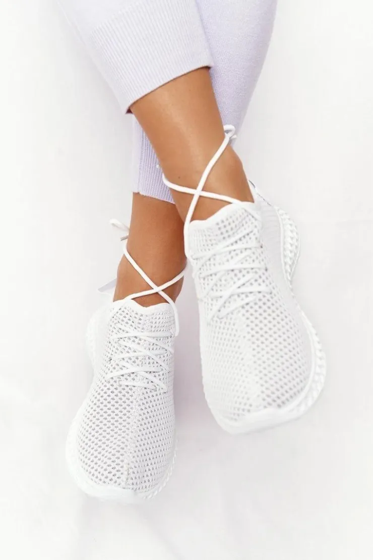 Damskie Boto Damskie Sportowe Buty Slip-on Białe Run Away