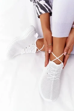 Damskie Boto Damskie Sportowe Buty Slip-on Białe Run Away