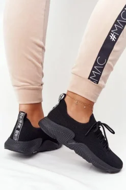 Damskie Big Star Shoes Damskie Sportowe Buty Slip-on Big Star DD274579 Czarne