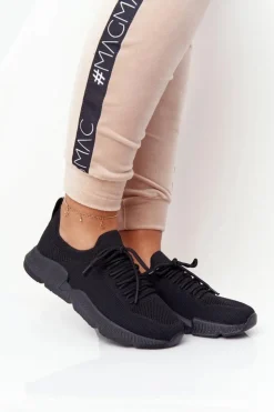 Damskie Big Star Shoes Damskie Sportowe Buty Slip-on Big Star DD274579 Czarne