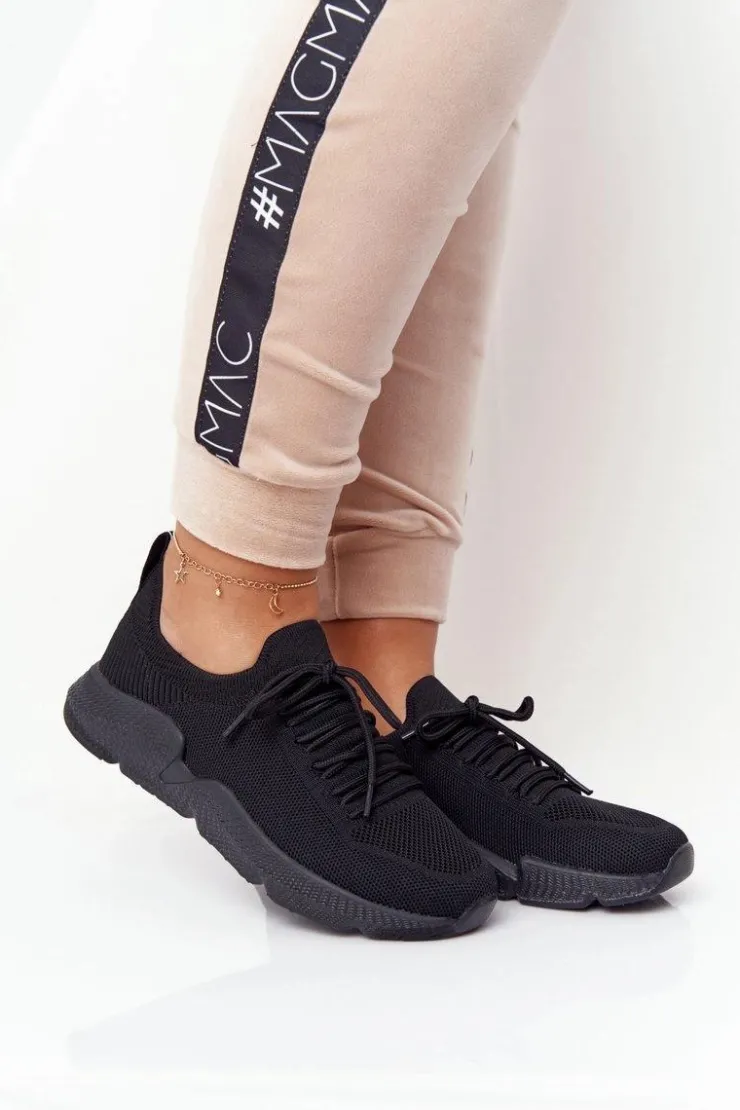 Damskie Big Star Shoes Damskie Sportowe Buty Slip-on Big Star DD274579 Czarne