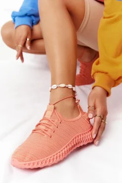 Hot Boto Damskie Sportowe Buty Slip-on Koralowe Do It