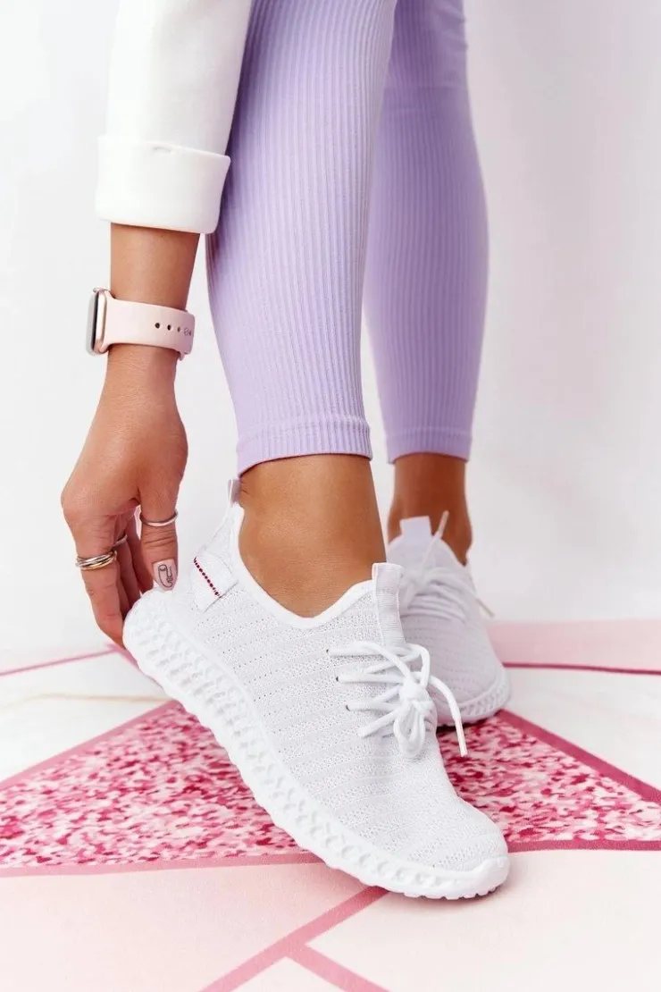 Hot Boto Damskie Sportowe Buty Slip-on Białe Do It