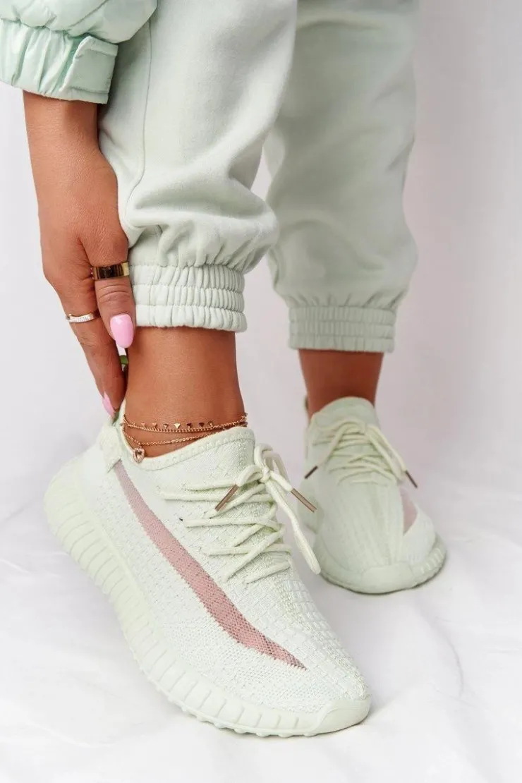 Boto Buty Sportowe Na Platformie*Damskie Sportowe Buty Sneakersy Jasnozielone Amazing