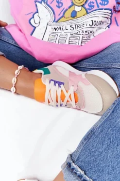 Online Boto Damskie Sportowe Buty Sneakersy Beżowe After Hours