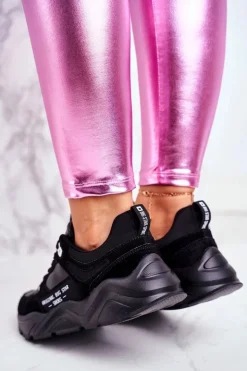 Clearance Big Star Shoes Damskie Sportowe Buty Sneakersy Big Star GG274654 Czarne