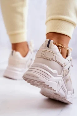 Damskie Evento Damskie Sportowe Buty Sneakersy Beżowe Daren