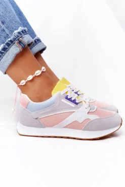 Damskie Boto Damskie Sportowe Buty Sneakersy Różowo-Szare After Hours