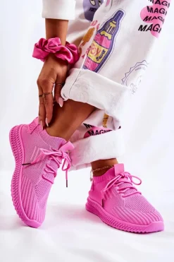 New Boto Damskie Sportowe Buty Sneakersy Materiałowe Różowe Storia