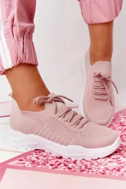 Boto Buty Sportowe Na Platformie*Damskie Sportowe Buty Sneakersy Różowe Ruler