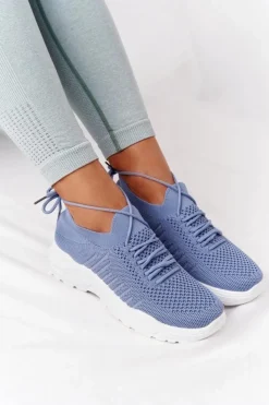 Damskie Boto Damskie Sportowe Buty Sneakersy Niebieskie Ruler