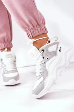 New Big Star Shoes Damskie Sportowe Buty Sneakersy Big Star GG274643 Białe