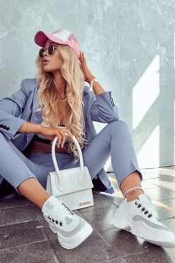 Big Star Shoes Buty Sportowe Big Star|Sneakersy Damskie*Damskie Sportowe Buty Sneakersy Big Star JJ274A220 Białe