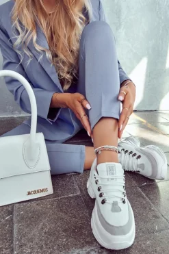 Big Star Shoes Buty Sportowe Big Star|Sneakersy Damskie*Damskie Sportowe Buty Sneakersy Big Star JJ274A220 Białe