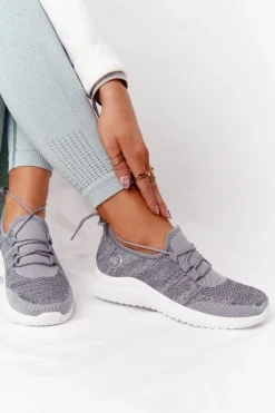 Online Boto Damskie Sportowe Buty Szare Workout