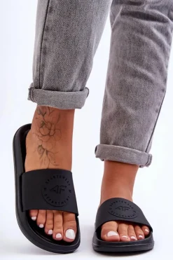 4F Klapki Sportowe|Klapki Damskie Klasyczne*Damskie Sportowe Klapki SS23FFLIF069-72S Czarne