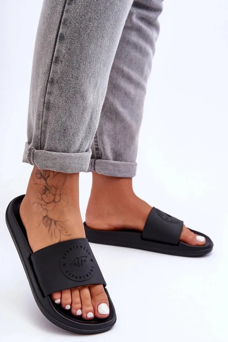 4F Klapki Sportowe|Klapki Damskie Klasyczne*Damskie Sportowe Klapki SS23FFLIF069-72S Czarne