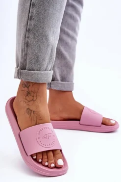 Damskie 4F Damskie Sportowe Klapki SS23FFLIF069-56S Różowe